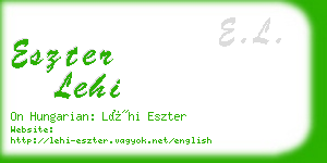 eszter lehi business card